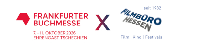 Buchmesse-Koop2026_Logos2 Logo: Frankfurter Buchmesse und Film- und Kinobüro Hessen