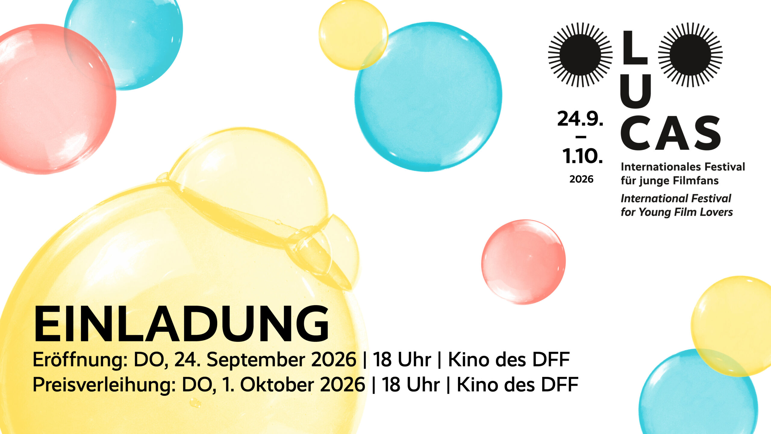 Einladung zu Eröffnung und Preisverleihung von LUCAS #49